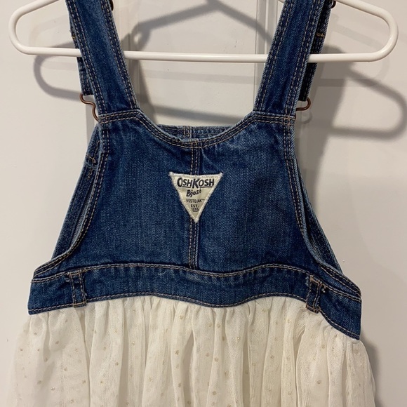OshKosh B’Gosh Denim and Tulle Overalls EUC - Picture 8 of 10